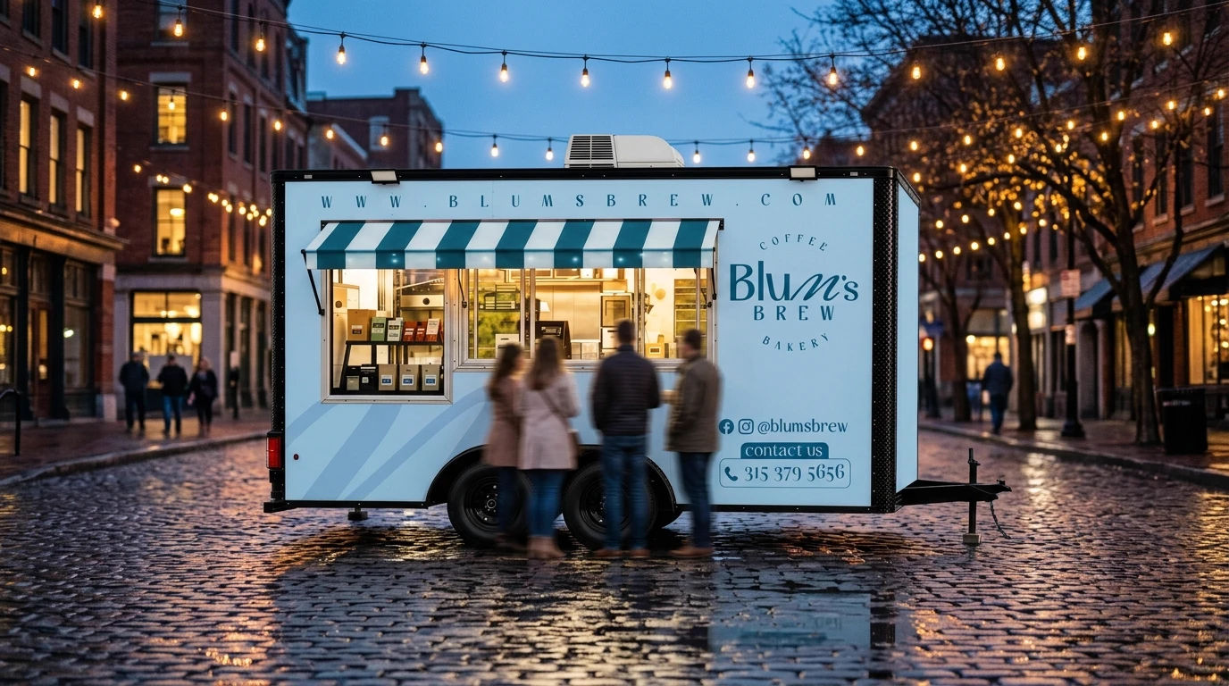Tráiler Blum's Brew de noche con luces